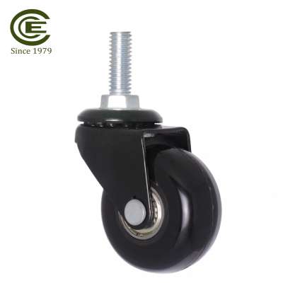 2 Inch Wide Casters Polyurethane Foam Wheels Threaded Stem Roller Blade Castor