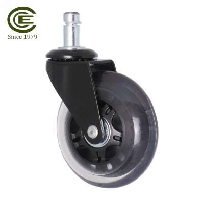 3 Inch PU Strong Office Cart Chair Rollers Wheels Casters For Hardwood Floors