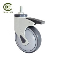 CCE Caster 125mm Rubber M12 Thread Medical Bed Caster Wheels