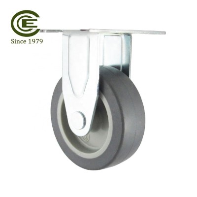 CCE Caster 3 Inch TPR Furniture Fixed Rubber Wheels And Castors